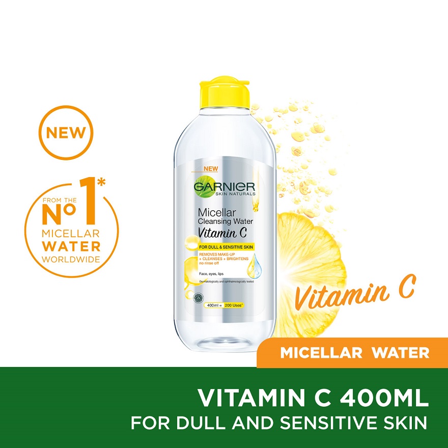 GARNIER Micellar Water Brightening 400ml - Jenama Garnier Harga 26 Ringgit*Penghantaran Percuma