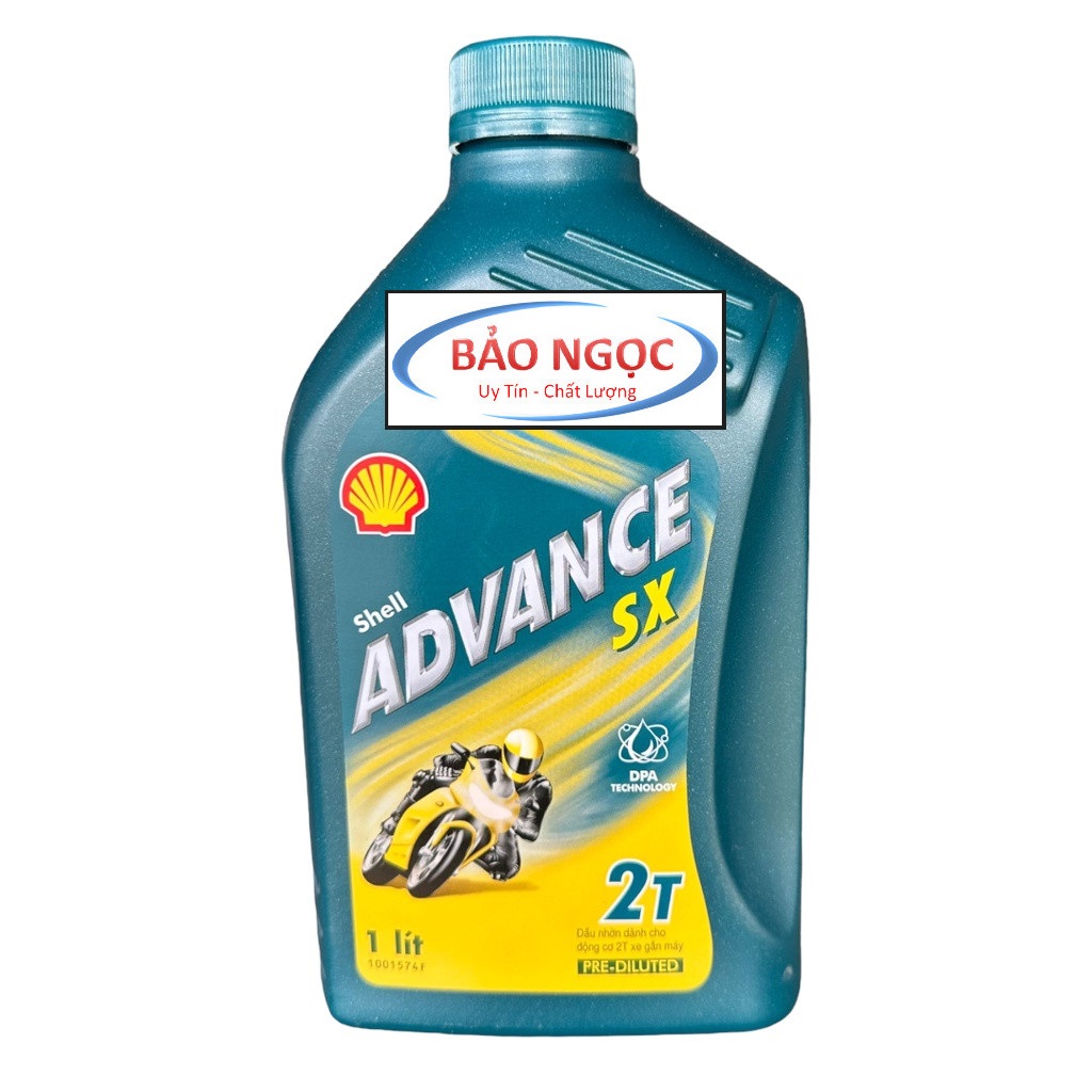 Dầu Nhớt 2T Shell Advance SX 1L động cơ xe máy, cano, máy cắt cỏ 2 thì