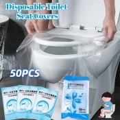 50PCS Flushable Disposable Toilet Seat Covers for All Ages