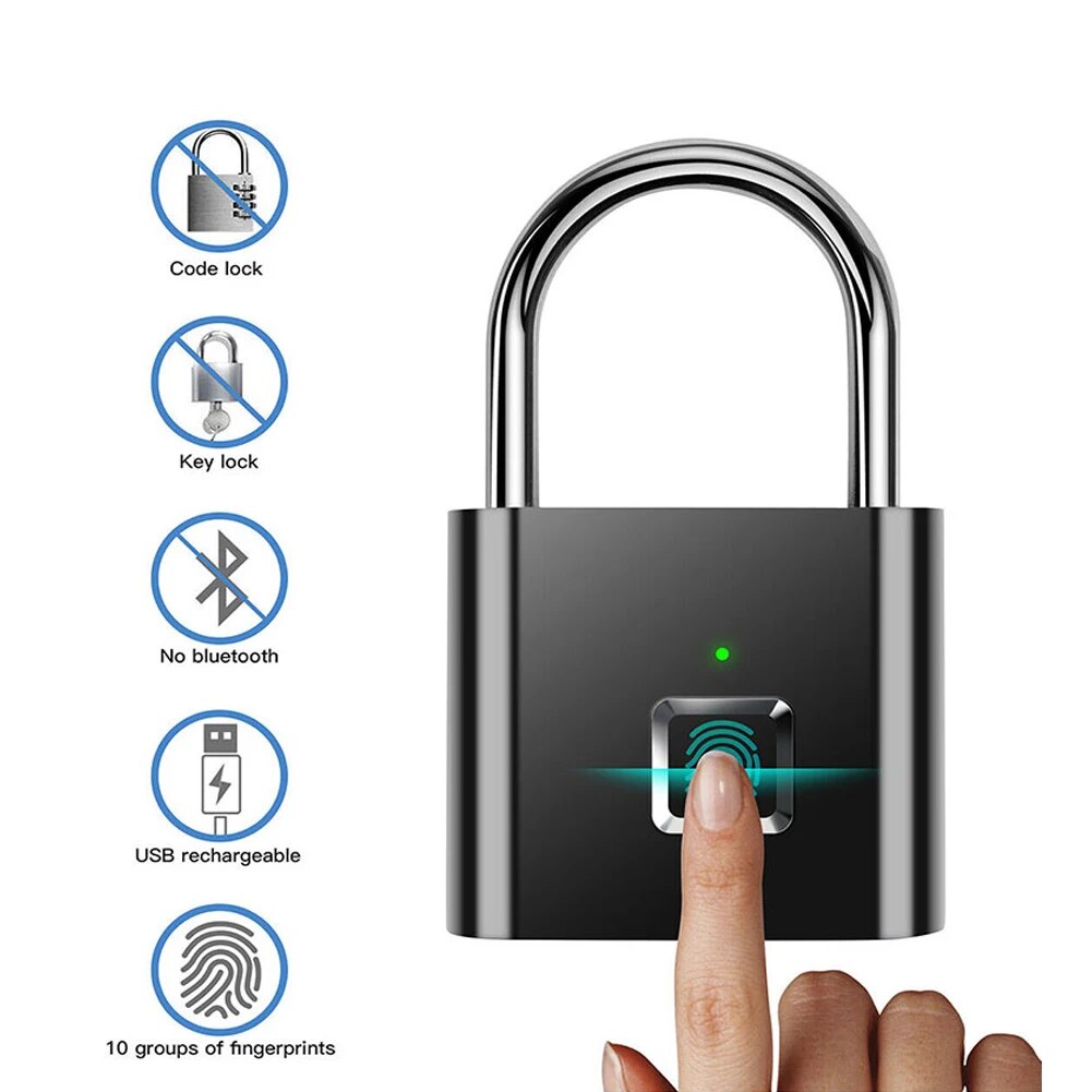 Sy11 Ổ Khóa vân tay với sạc USB sinh trắc học kim loại Keyless thumbprint khóa cho phòng gym trường học Locker Tủ Sách Vali