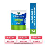Vicks VapoDrops Menthol Cough Colds 24 Lozenges