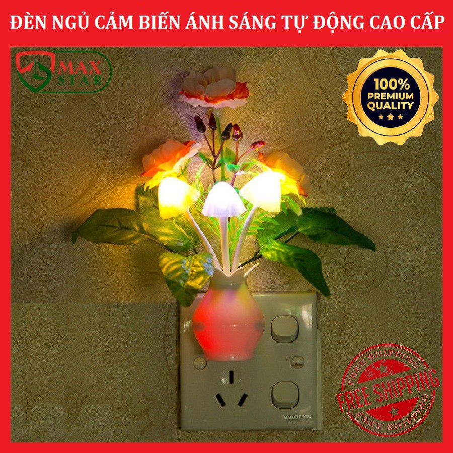 Đèn ngủ hình nấm cảm ứng cảm biến ánh sáng tự sáng đèn khi trời tối cao cấp giá rẻ ✅