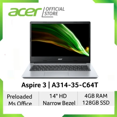[2021 Model] Acer Aspire 3 A314-35-C64T (Silver) Laptop with Preloaded 1 Year Microsoft Office 365 Personal