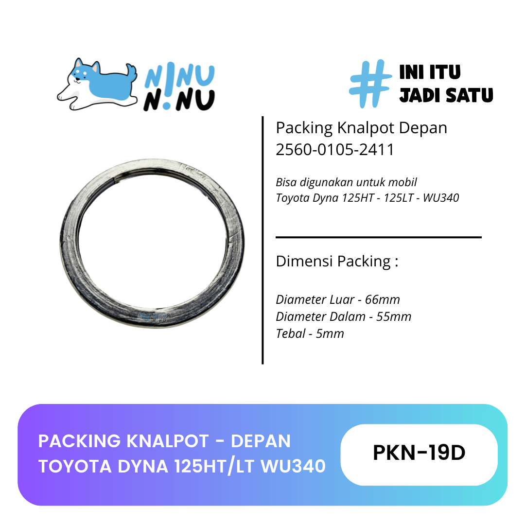 Packing Knalpot Depan Toyota Dyna 125HT/LT WU340 Harga 22,250 Ringgit*Penghantaran Percuma