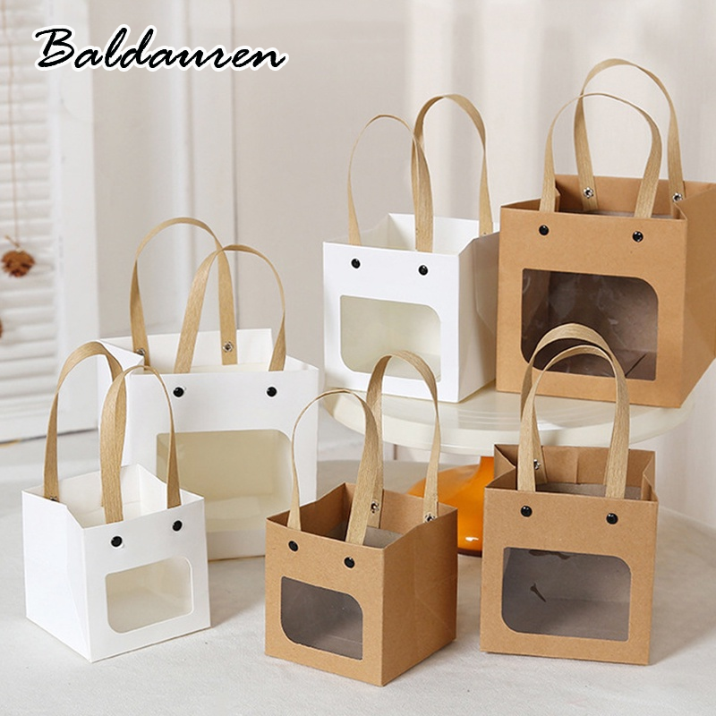 BALDAUREN ถุงกระดาษพีวีซีคราฟท์ใส1สี่เหลี่ยม ราคา 12 บาท*ส่งฟรี