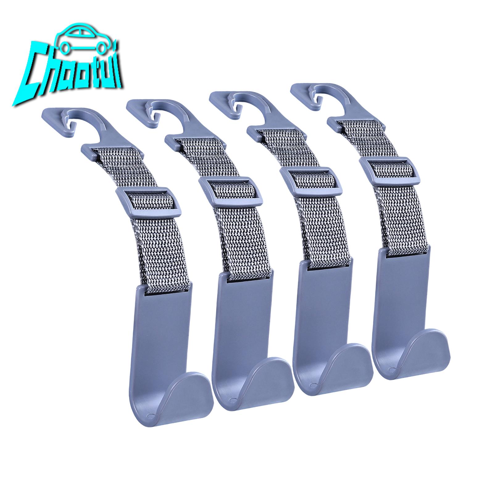 chaotui Car Interior Storage Accessories Car Headrest Hooks Organizer Clips Set of 4 Fastening Hangers for Car Interior Accessories Convenient Storage Solution
