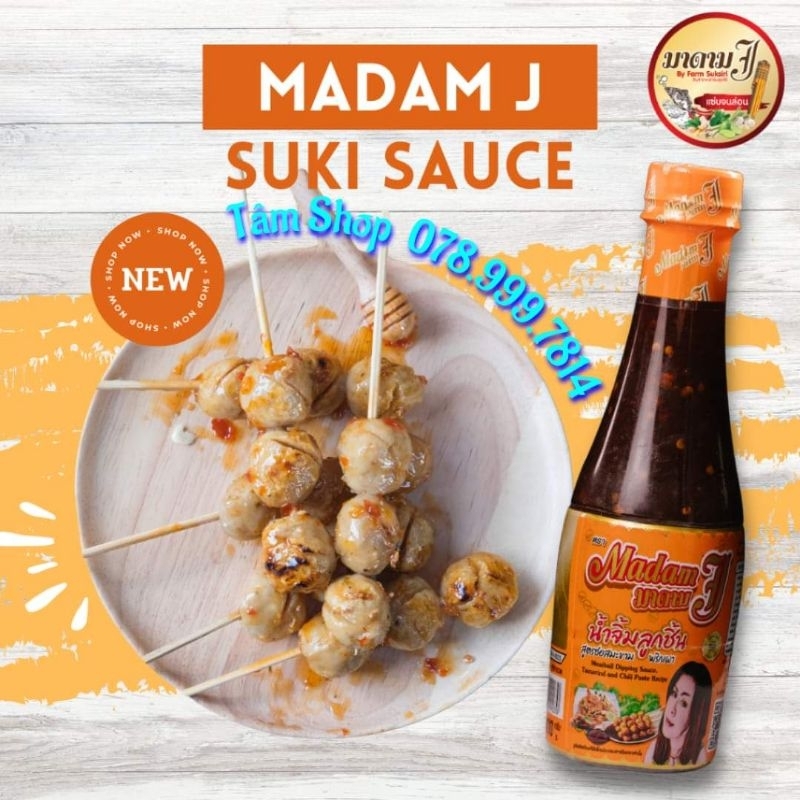 SỐT ME TƯƠNG ỚT MADAM J CHẤM HẢI SẢN - THỊT - NƯỚNG (CHAI 400G) - NHẬP KHẨU THÁI LAN