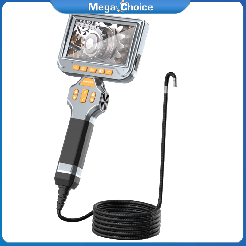 MegaChoice【Fast Delivery】Industrial Endoscope Camera Dual-Direction Rotating Camera With 5.0" IPS Screen 6 LED Lights IP67 Waterproof 1080P HD Snake Camera Pipe Sewer Inspection Camera ราคา 4,830 บาท*ส่งฟรี