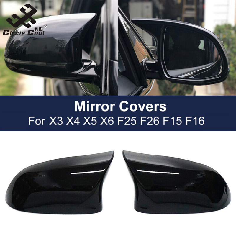 Circle Cool 2Pcs Side Mirror Cover Caps Rearview Mirror Housing