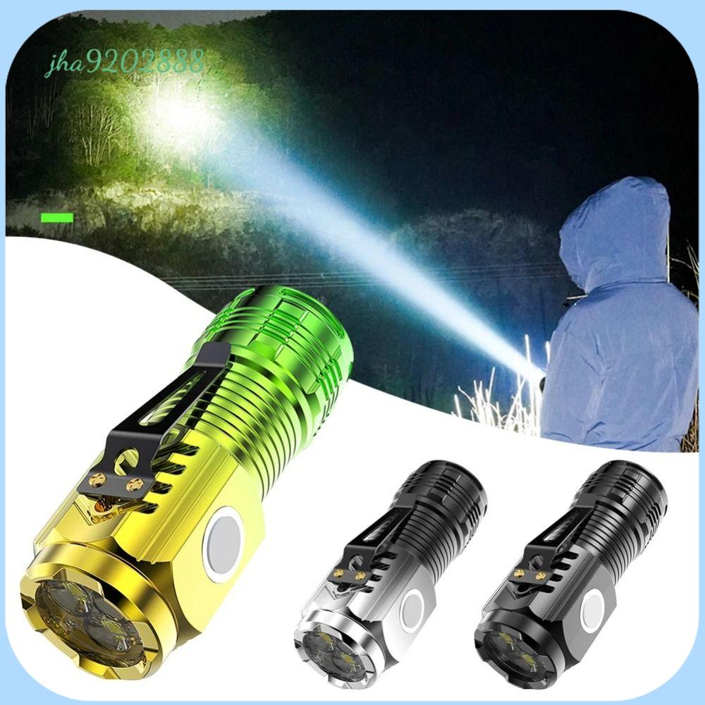JHA9202888 Đa dụng Đèn pin mini ba mắt Mini Có kẹp Đèn pin mini ánh sáng mạnh  Di động Đèn Flash siêu năng lượng