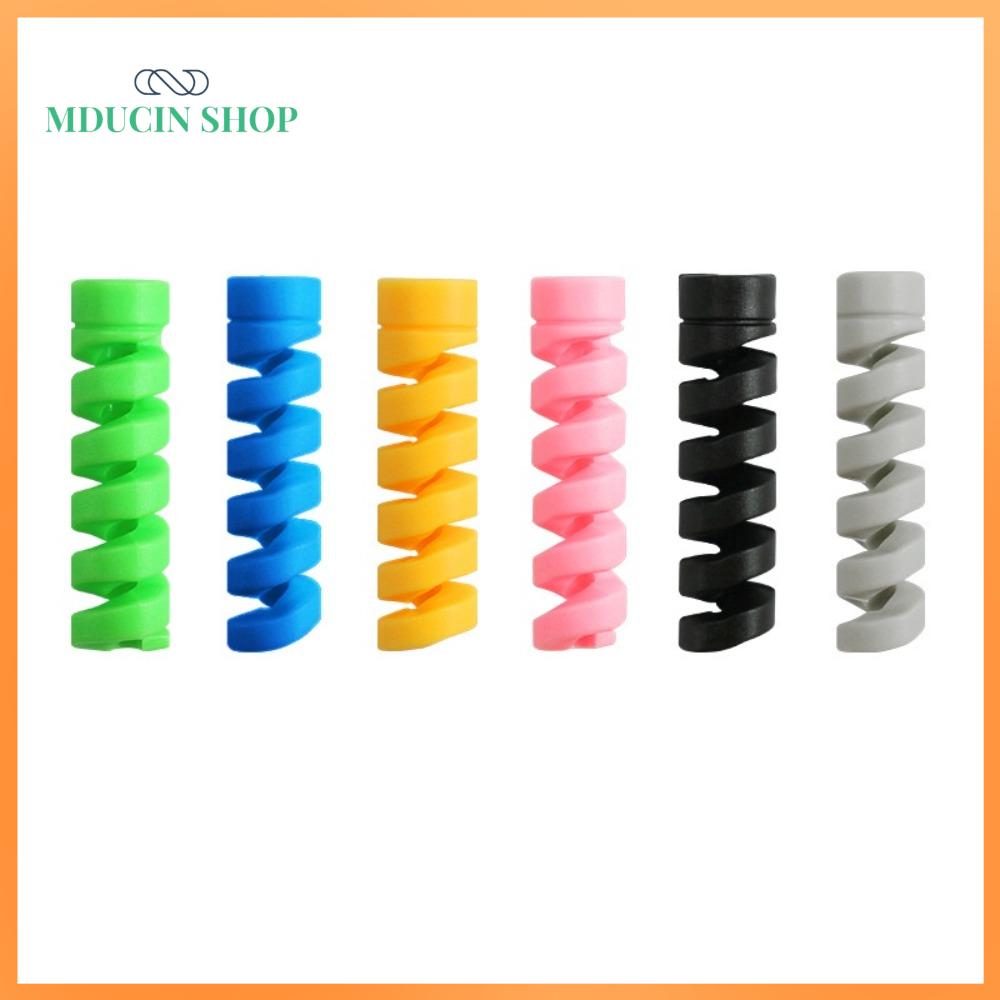 MDUCIN SHOP TPR Ống bọc bảo vệ cáp dữ liệu Chống uốn Ngăn ngừa vỡ Tông đơ cắt cáp Trọng lượng nhẹ Thiết bị cuộn xoắn ốc