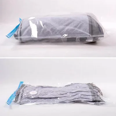 [Promotion] FREE Pump + 11PCS Vacuum Storage Compression Bags for Clothes Pillow Comforters (Transparent)