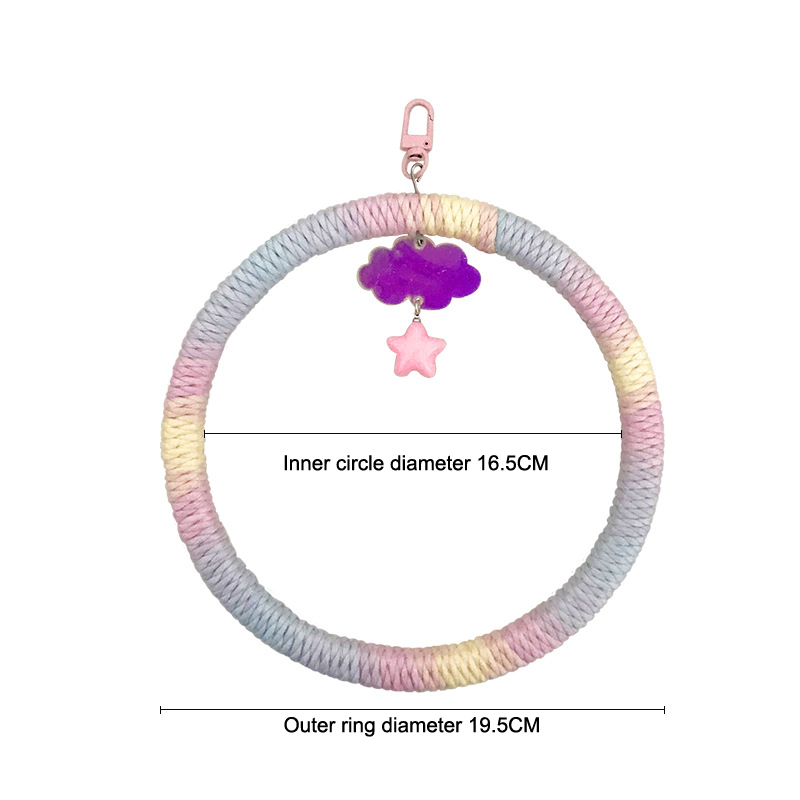 UNIKI Màu bông vẹt cực linh hoạt treo Clip Swing đầy màu sắc cá rô xoay thoải mái chim bông Dây đu vật nuôi cung cấp - 4