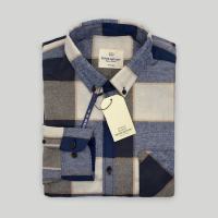 Peternation kemeja flanel wool basic panjang regular fit F1063