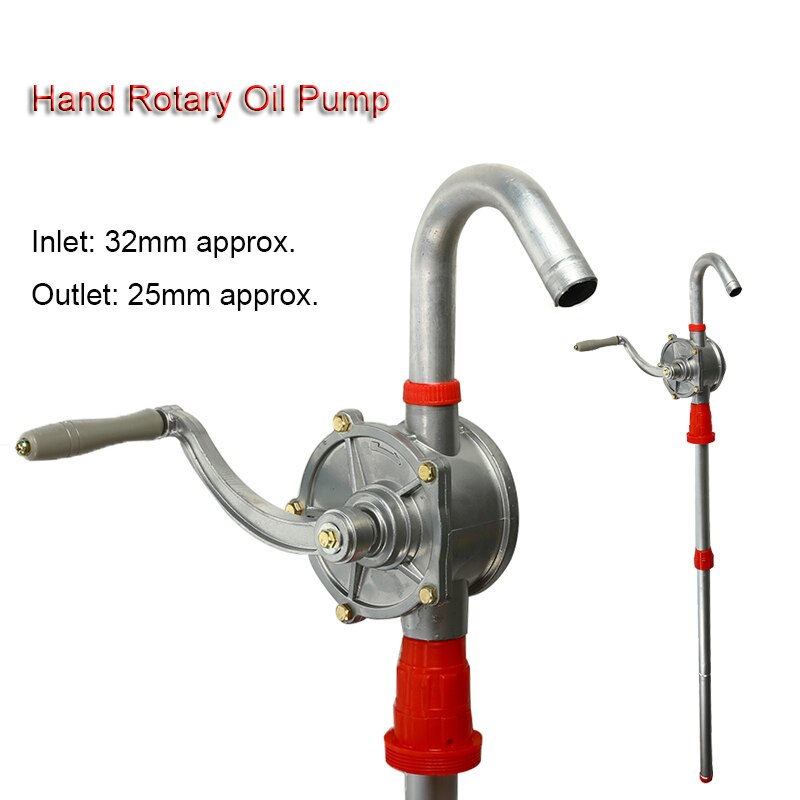 Manual Hand Pump 32mm Heavy Drum Rotary New Oil Fuel Barrel Heavy Duty Pump Diesel Fuel Oil Gas Transfer Tool