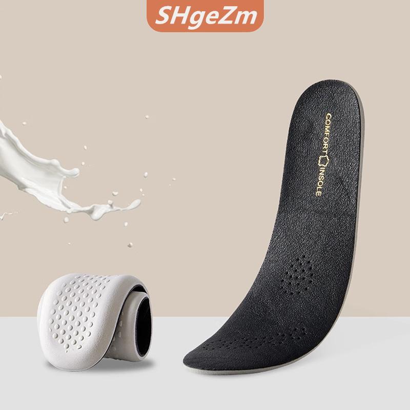 [COD] SHgeZm Unisex Da bò Lót da Latex thể thao đế giày mềm Pads sốc hấp thụ plantar Fasciitis Mẫu chèn