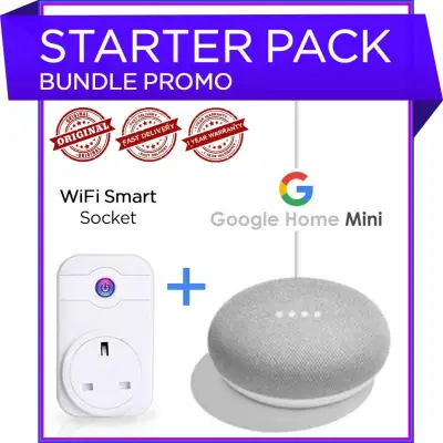 Google Home mini Free wifi socket - 1 Year warranty Smart Speaker & Home assistant SG Plug
