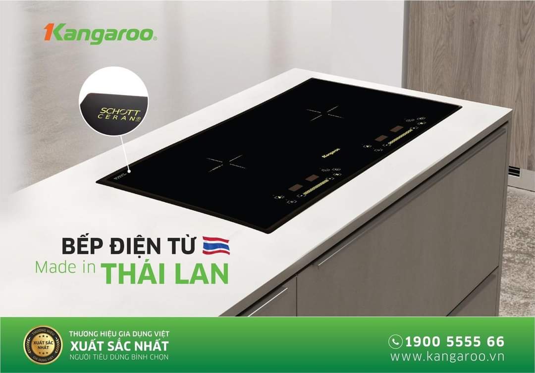 Bếp điện từ đôi Thái Lan Kangaroo KG865i hàng chính hãng bảo hành 24 tháng