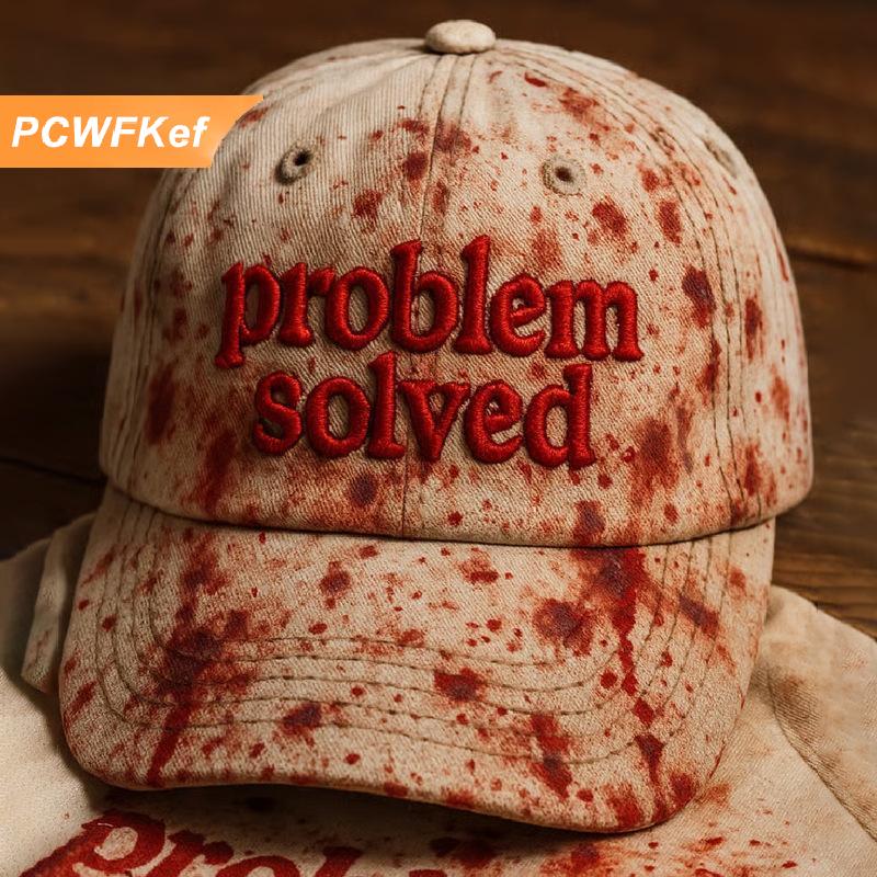 【PCWFKef】 หมวกเบสบอลพิมพ์ลายคราบเลือดสำหรับทุกเพศ, หมวกเบสบอลปีกกว้างสำหรับวันฮาโลวีนลำลองสีเข้มความคิดสร้างสรรค์ป้องกันแสงแดด ราคา 173 บาท*ส่งฟรี