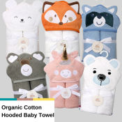 Healthyhomes Organic Cotton Animal Hooded Baby Towel