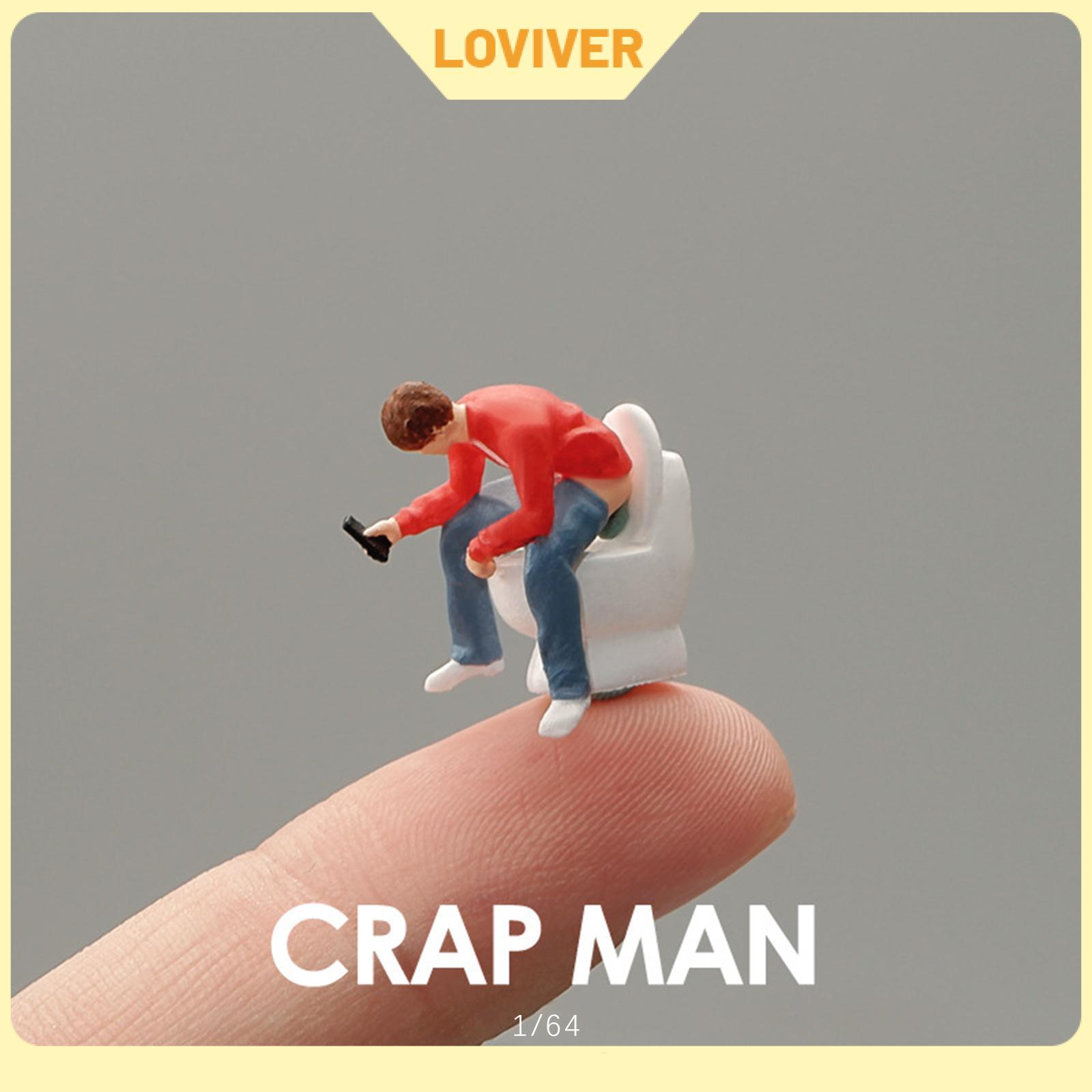 1/64 Mini Toilet Toy Realistic Squatting Toilet Figure Diorama Accessories Playing Phone Bathroom Set for Photography Props ราคา 553 บาท*ส่งฟรี