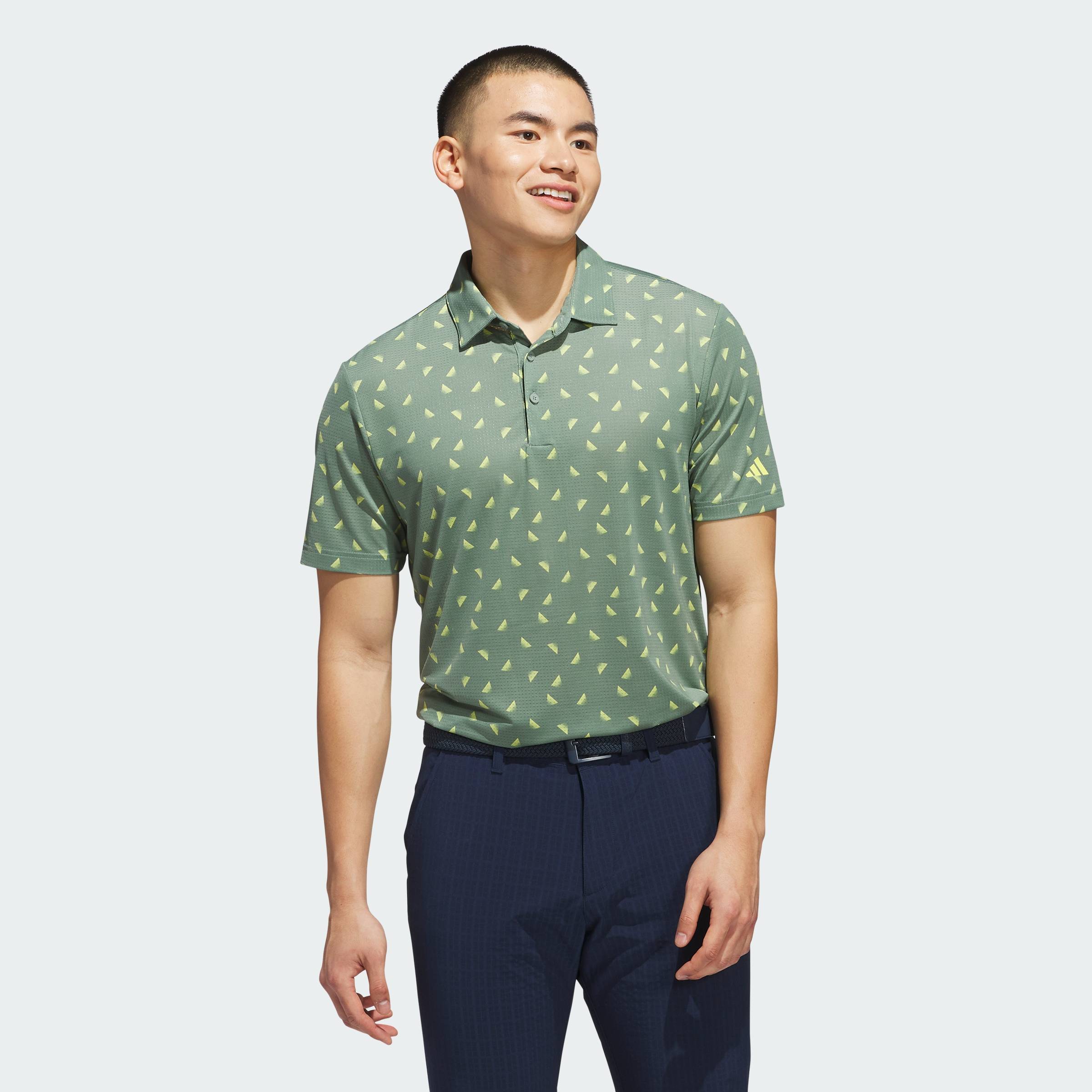 [24.4-MUA 3 GIẢM 30%+VOUCHER 10%] adidas Đánh gôn Áo Polo Lưới In Họa Tiết Ultimate365 Nam màu xanh lá JI6445