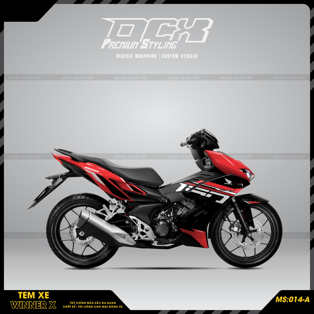 Tem rời dán xe winner x | chất liệu decal cao cấp chống nước, bền màu, cắt khuôn sẵn dễ dán | winner x-014