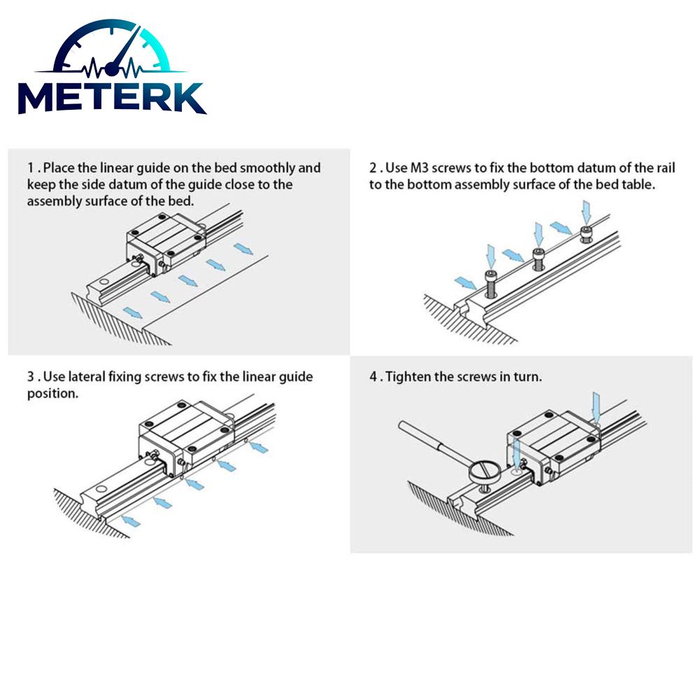 Meterk Aumotop ขนาดกะทัดรัด MGN12C คู่มือเชิงเส้นแบริ่ง Slider Kit โหลดสูงความจุแบริ่งสำหรับความแม่นยำ Instruments (200 มม.) ราคา 497 บาท*ส่งฟรี