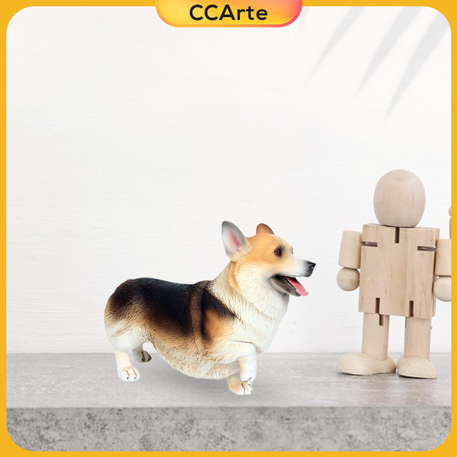 CCArte Dog Figure Toy Corgi Figure Collectible Decorative Crafts Animal Figurines Small Animal Toy for Theme Party Toddlers Kids