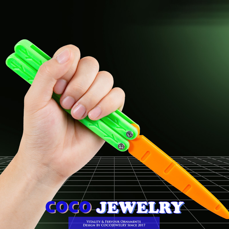 COCOJEWELRY 3D Butterfly Carrot Print Folding Gravity Comb Decompression