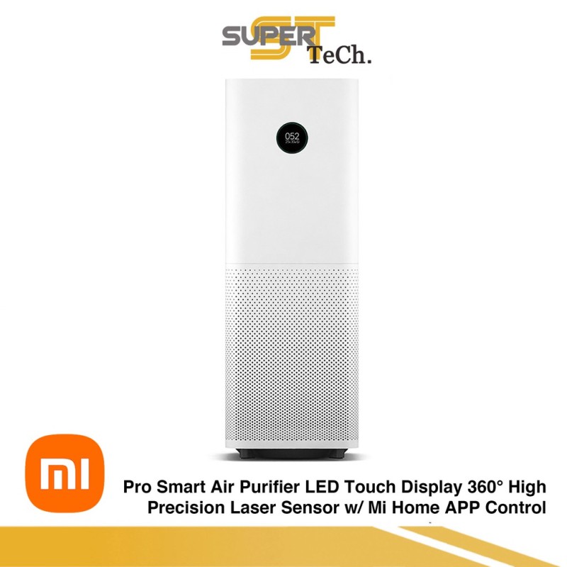 Xiaomi Pro Smart Air Purifier LED Touch Display 360° High Precision Laser Sensor with Mi Home APP Control, White Singapore
