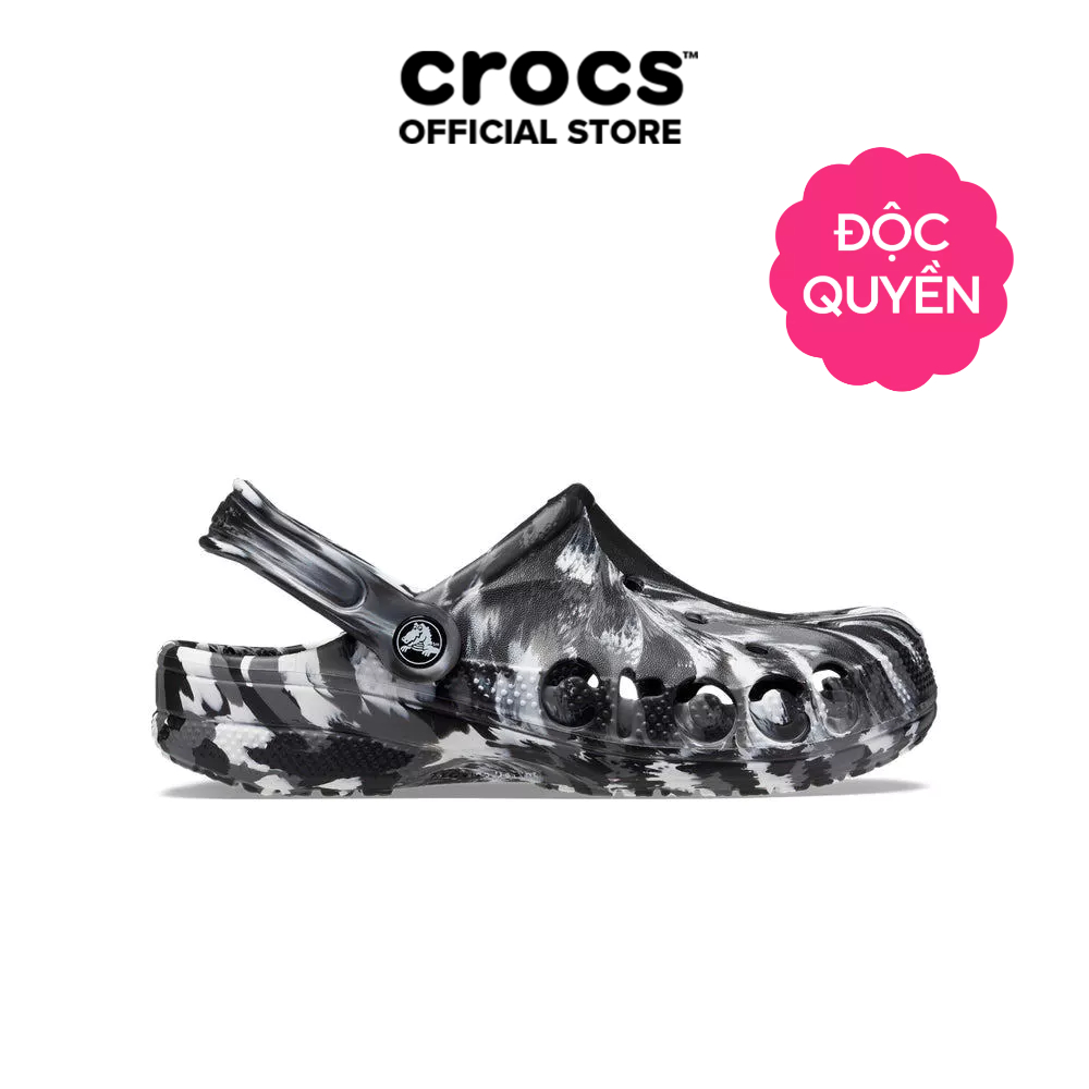 [ĐỘC QUYỀN ONLINE] Giày Clog Unisex Crocs Baya Marbled - Black/White - 206935-066