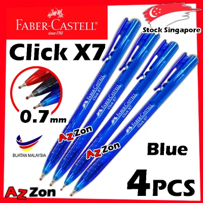 Faber Castell Click X7 Ball Pen (Blue) 0.7mm Needle Point Retractable Super Smooth1422 Faber-Castell