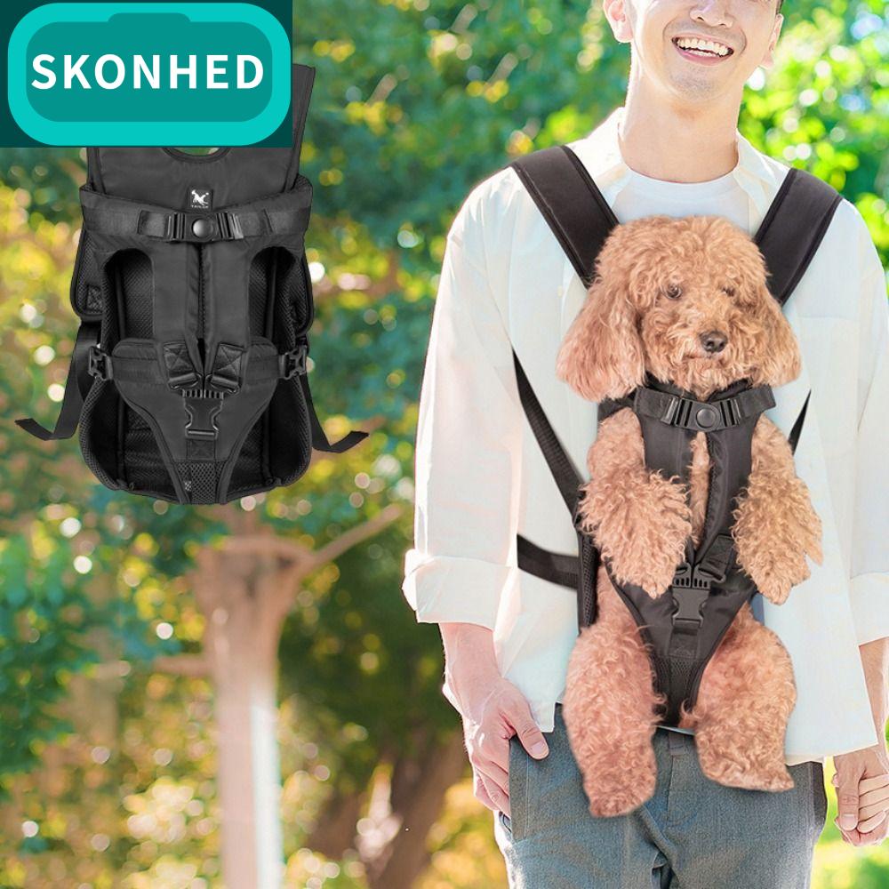 SKONHED ปรับได้ปรับได้ กระเป๋าเป้ด้านหน้าสัตว์เลี้ยง แฮนด์ฟรี ระบายอากาศได้ระบายอากาศ กระเป๋าออกนอกบ้าน ใช้งานได้จริง กระเป๋าใส่ลูกสุนัข กระเป๋าสัตว์เลี้ยงแบบพกพา กิจกรรมกลางแจ้งกลางแจ้ง ราคา 901 บาท*ส่งฟรี