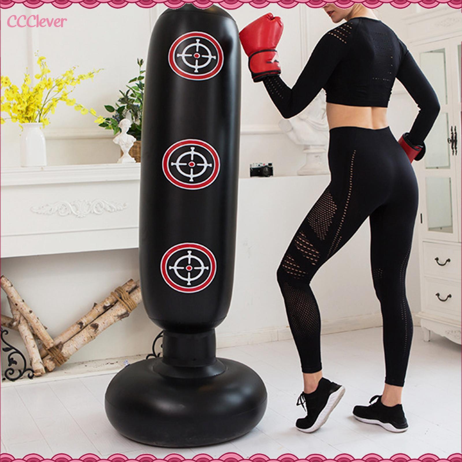 CCclever Inflatable freestanding bao đấm bốc punchbag dễ dàng thổi phồng thiết bị tập thể dục nhà cho trong nhà ngoài trời Karate thực hành trẻ em