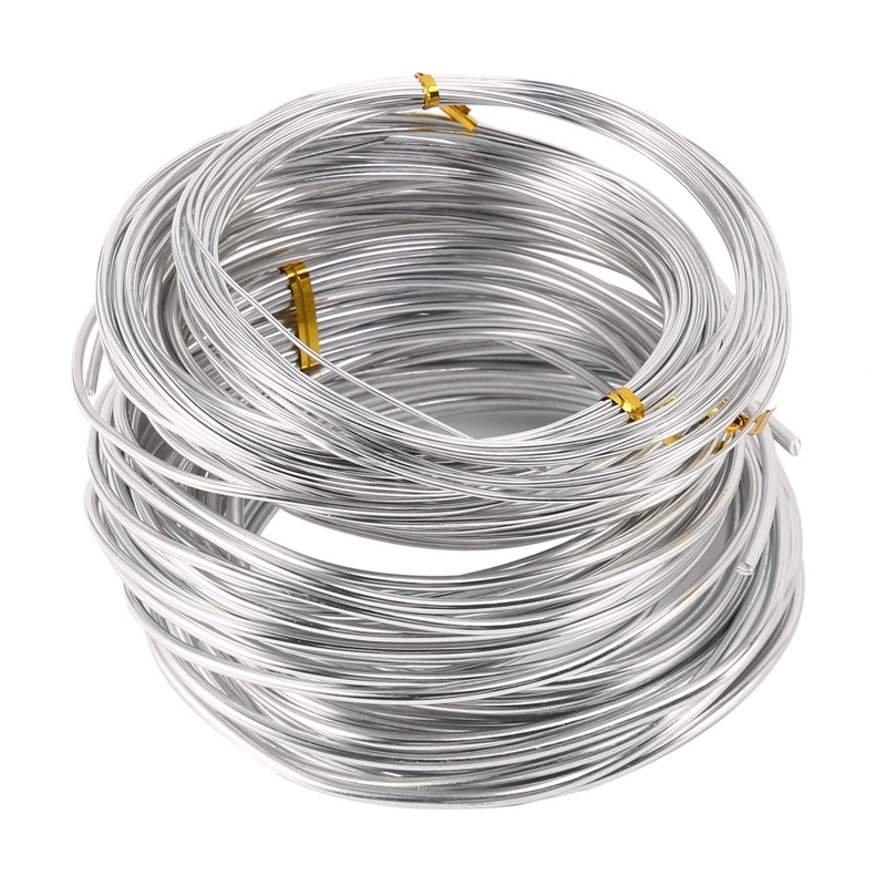 Silver Aluminum 1 mm 1.5 mm 2 mm 2.5 mm and 3 mm in Thickness Aluminum Wire Rolls for DIY Sculpture and Craft