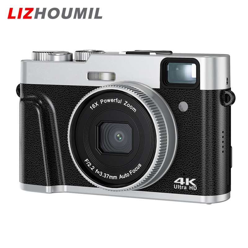 LIZHOUMIL 4K Digital Camera 48MP Auto Focus Vlogging Camera For YouTube 16X Digital Zoom Anti-Shake Video Camera With Flash & Display ราคา 4,326 บาท*ส่งฟรี