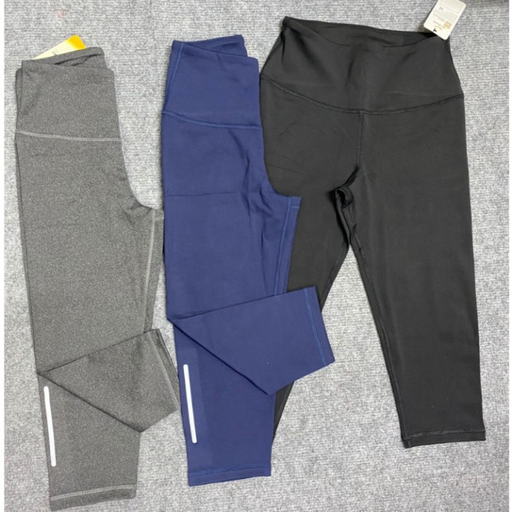 Quần Lửng Nữ Cao Cấp, Quần Tập Yoga, Gym, Thể Thao Nữ Thun Spandex 25% Cao Cấp, Cạp Cao, Có In Phản Quang Dưới Gấu Giang