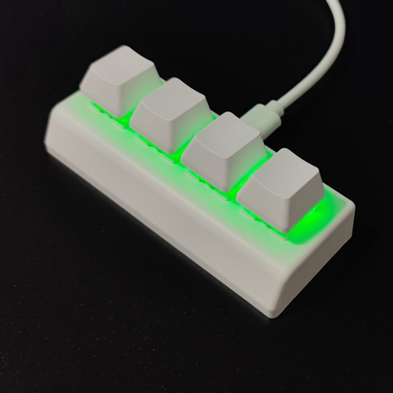 4 Keys Programmable Keypad Red Switch Ctrl C V Enter Mini Mechanical Keyboard Support NKRO for Gamin