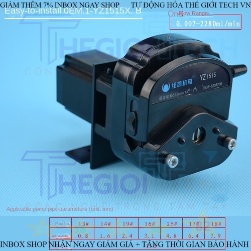 Bơm Nhu Động BY15 (Yz1515 Yz1515x) kéo bằng Động Cơ Bước Hỗ Trợ Bơm lưu lượng Chính Xác Dụng Cụ Bơm định lượng chất lỏng - Vỏ PPS (Đen) * 6 Bán