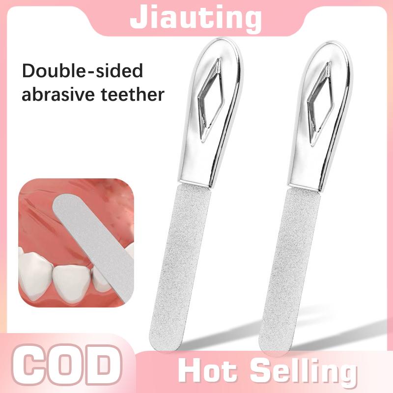 Jiauting Thép không gỉ răng tập tin răng mài công cụ Wisdom Tooth sandpaper Stick nha khoa chỉnh công cụ răng chỉnh răng Bạc