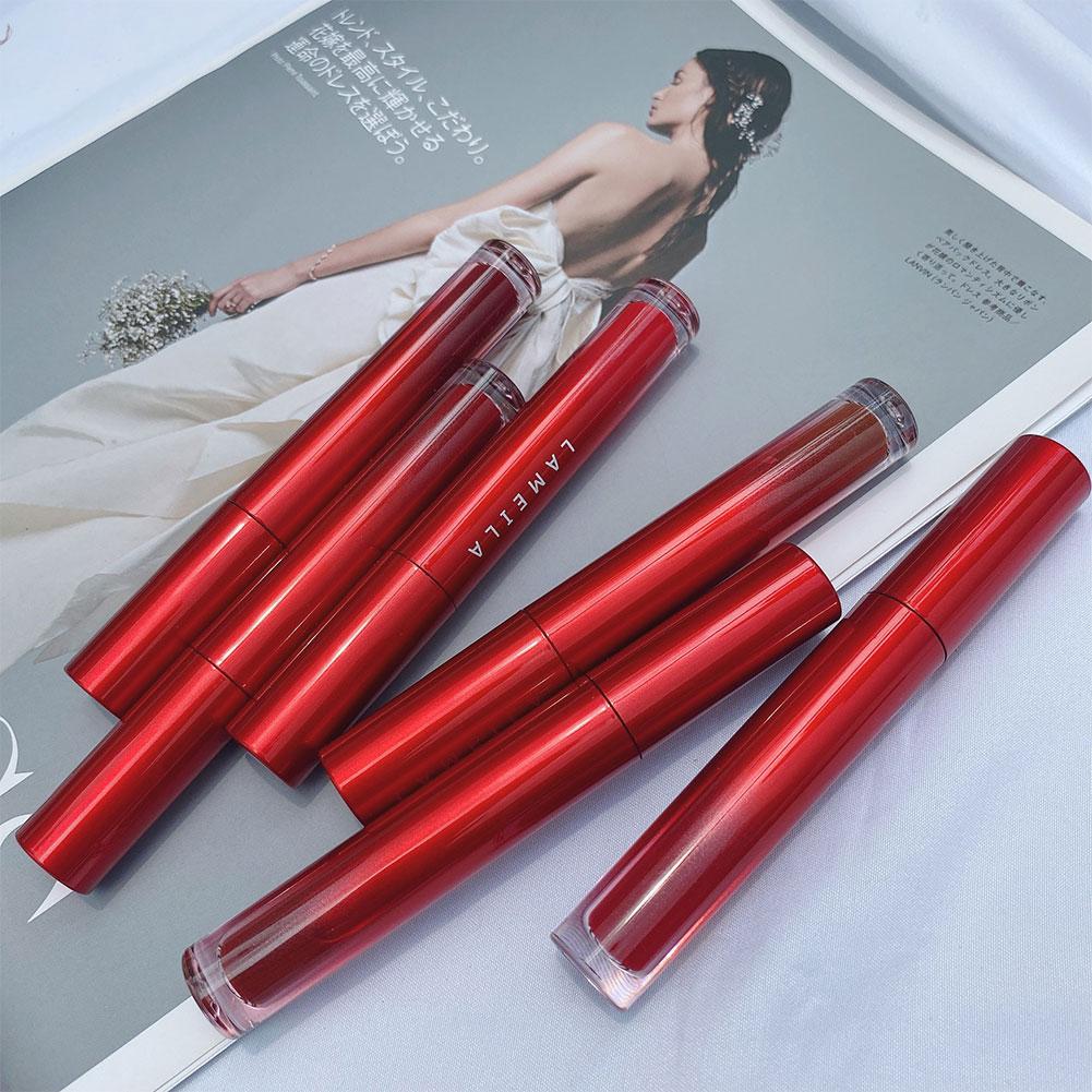 Giữ sống son kem mềm mại Son kem lì son kem Lipgloss lâu thấm nước không dài S4N6