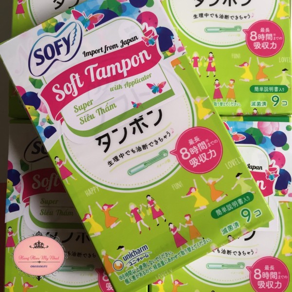 Băng vệ sinh Tampon Unicharm Nhật Bản 9 ống