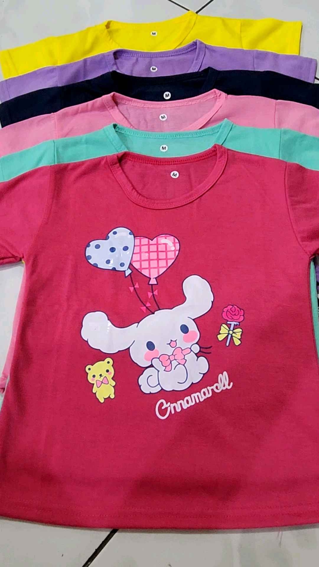 Kaos anak perempuan usia 1-12 tahun motif Cinnamorol baru