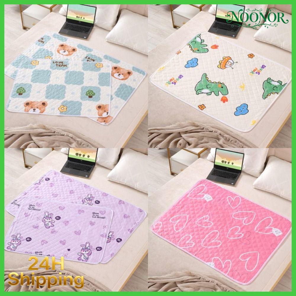 MYT4U Hoạt hình dễ thương Thảm lót nước tiểu cho bé Không thấm nước Thoáng khí Bộ đồ giường lót nước tiểu Mềm Vải Tã bảo vệ giường Em bé