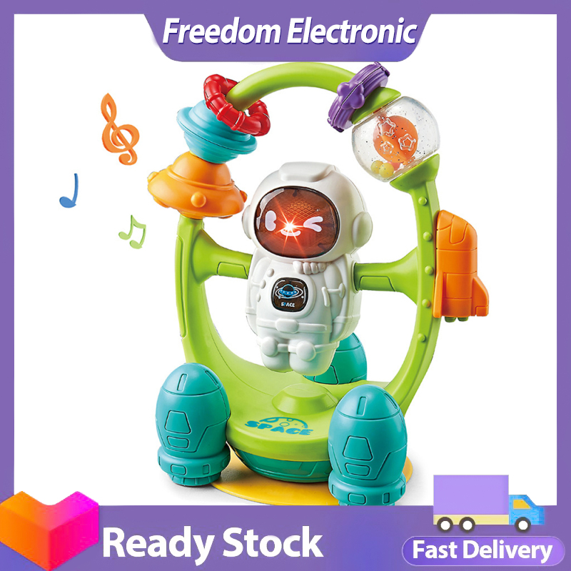 High Chair Toy With Suction Cup Electric Astronauts Rattle Multi