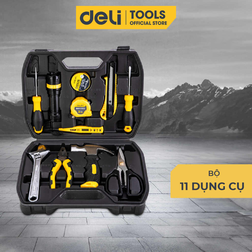 Bộ dụng cụ sửa chữa đa năng 11 chi tiết sử dụng sửa chữa vật dụng gia đình, thiết kế tiện dụng, dễ dàng mang theo dl1012
