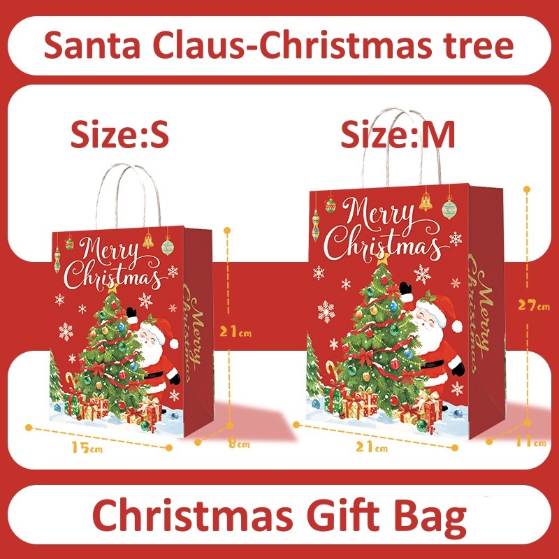 Kraft Paper Gift Bag with Handle Wedding Birthday Party Gift PackageBags Christmas Party
