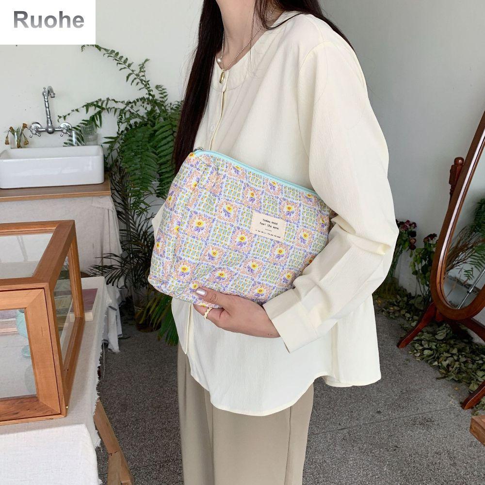 RUOHE Portable Korean Handbag Toiletry Large Capacity Travel Cosmetic