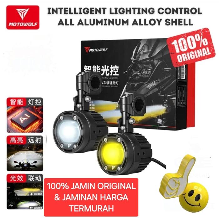 MOTOWOLF LAMPU TEMBAK MOTOR SUPER TERANG LAMPU LED MOTOR PUTIH KUNING FOG LAMP MOGE - DHIORA STORE Harga 1,350,000 rupiah*Gratis Ongkir